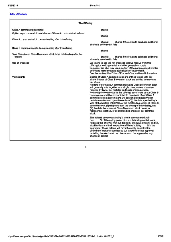 Zuora S-1  | Interactive Prospectus - Page 13