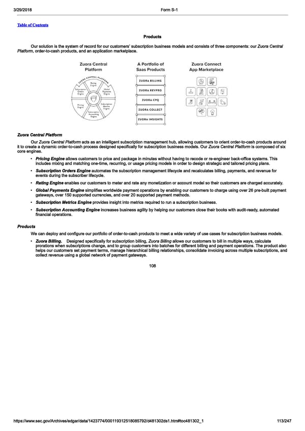 Zuora S-1  | Interactive Prospectus - Page 113