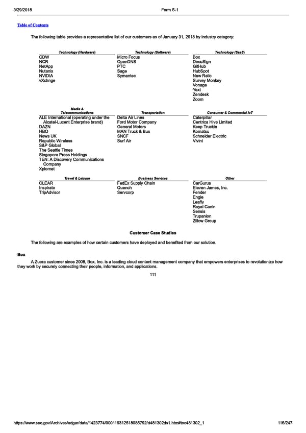 Zuora S-1  | Interactive Prospectus - Page 116